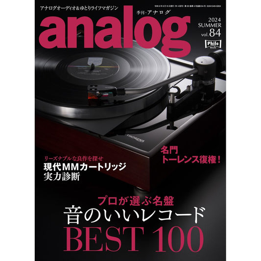 アナログ No.84に店主の執筆記事と広告を掲載いたしました。